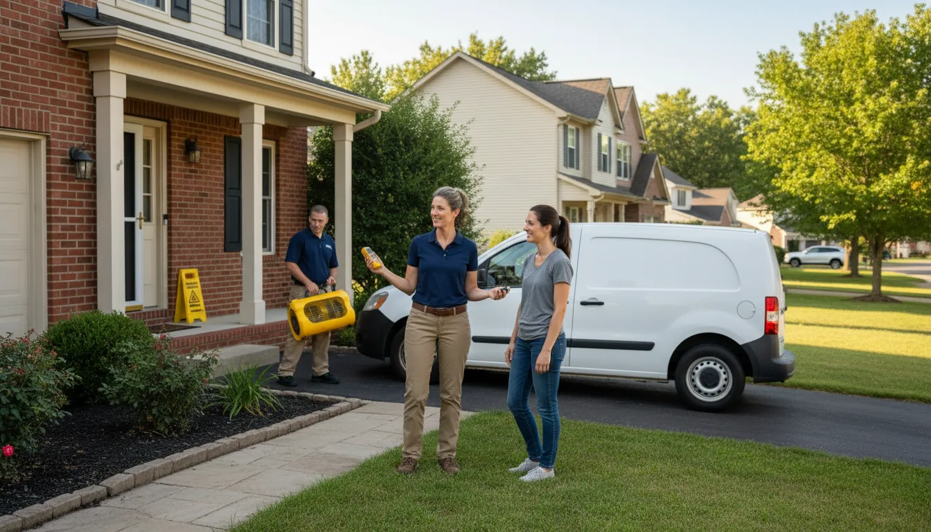 Residential water damage restoration in Table Grove, IL